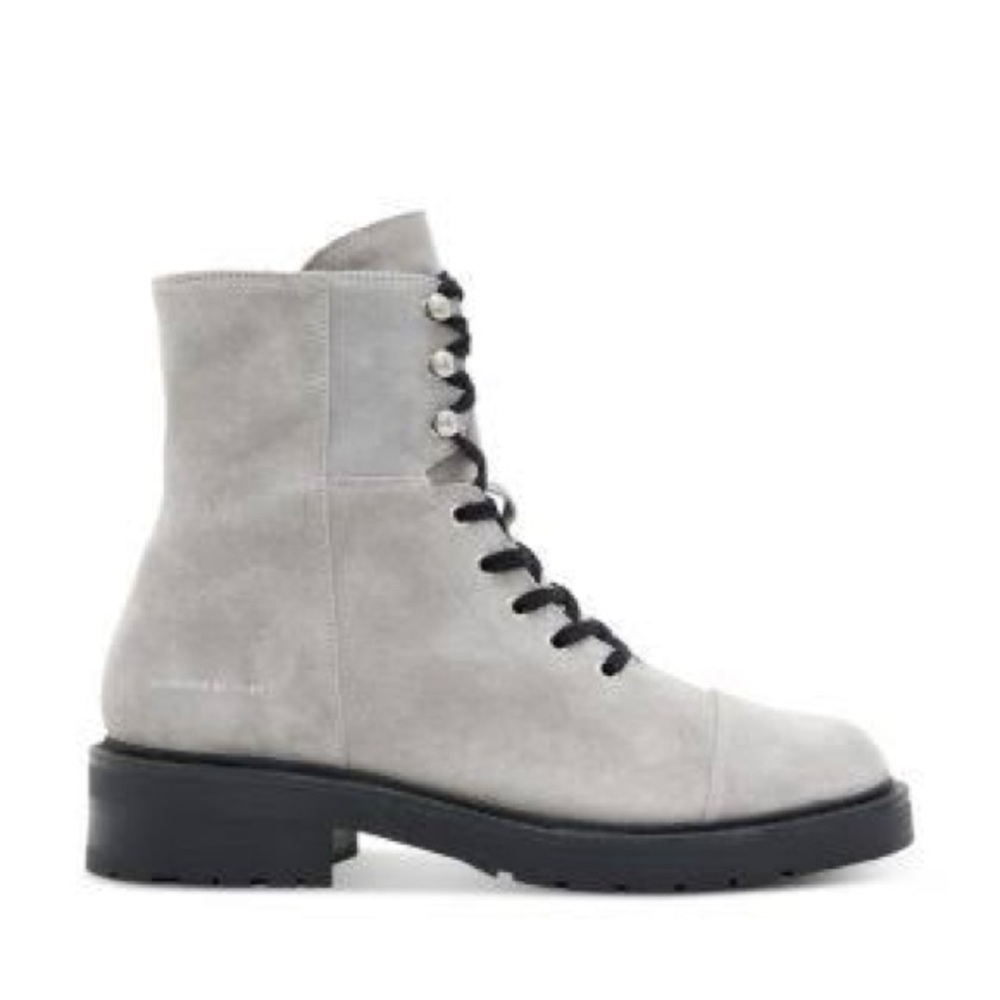 AllSaints Dusty suede lace up ankle combat boots size 9 / 39 in warm grey